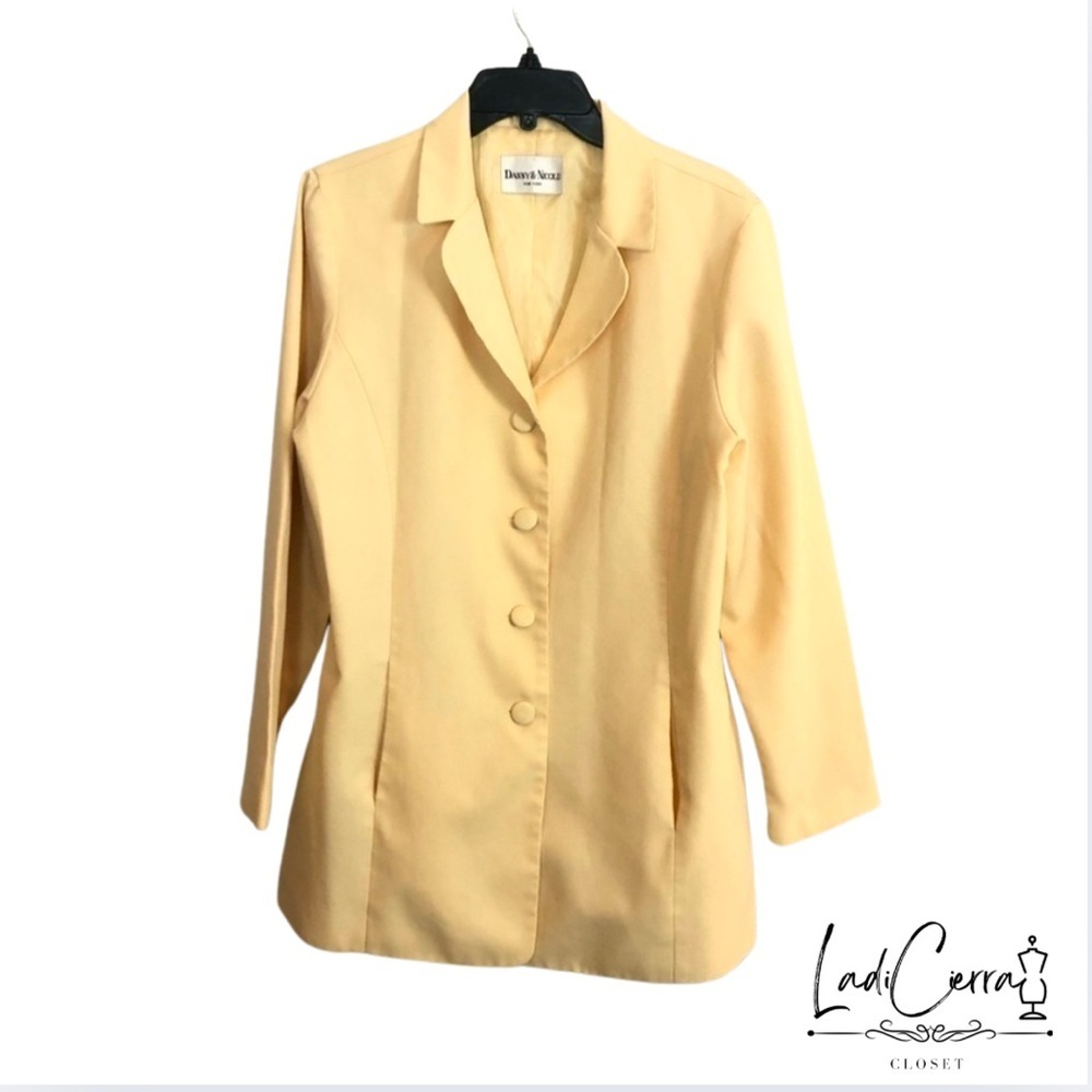 Danny and Nicole Yellow Long Sleeve Jacket Blazer Size 12